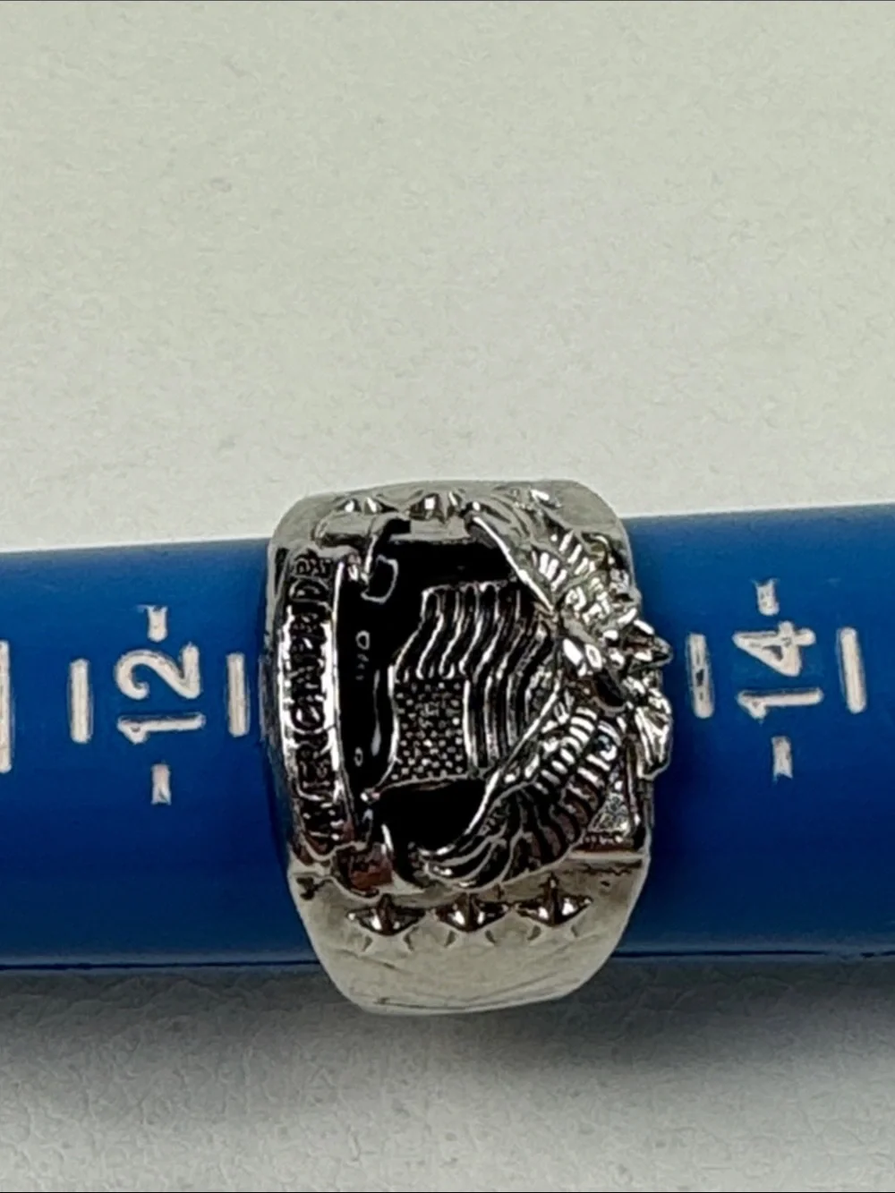 Men’s Sterling Silver 925 American Pride Eagle Flag Ring 11.66grams Size 13